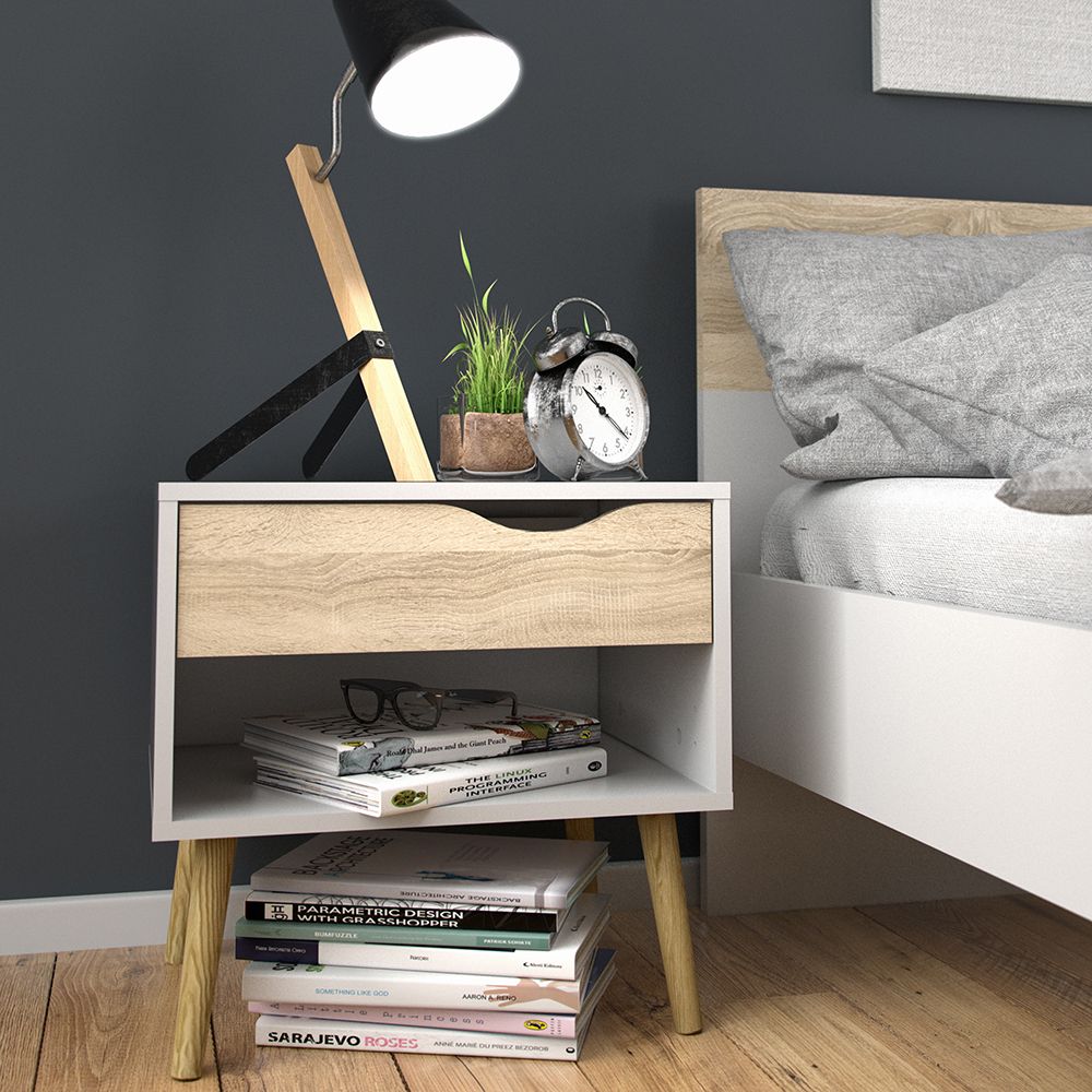 Wooden Bedroom Furniture Set 3 Piece With Double Bed - Oslo