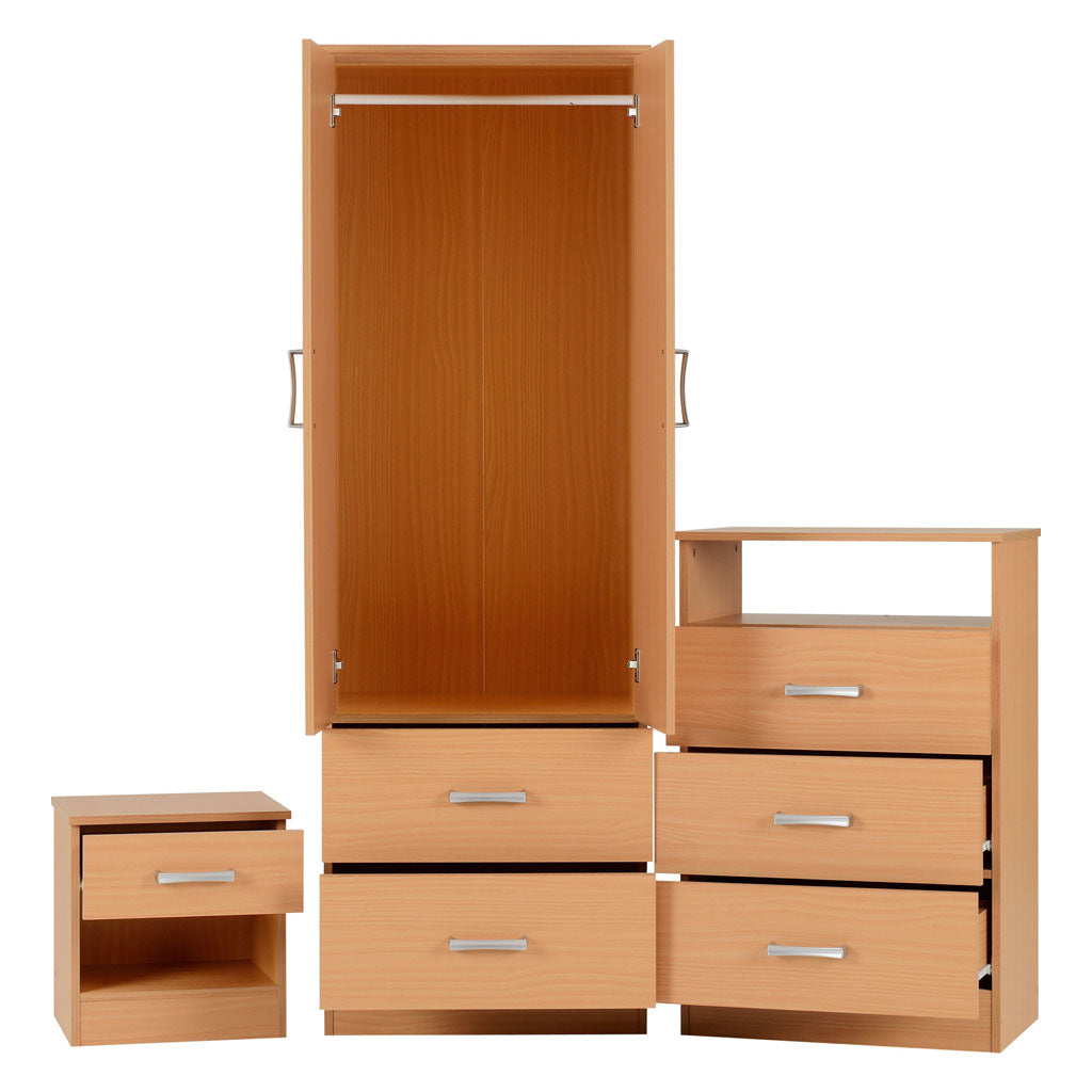 Wooden Bedroom Furniture Set 3 Piece - Polar