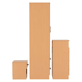 Wooden Bedroom Furniture Set 3 Piece - Polar