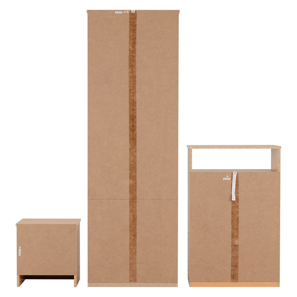 Wooden Bedroom Furniture Set 3 Piece - Polar