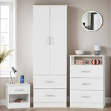 Wooden Bedroom Furniture Set 3 Piece - Polar