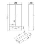 Wooden Bedroom Furniture Set 3 Piece - Space