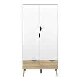 Wooden Bedroom Furniture Set 4 Piece With 2 Doors Wardrobe - Oslo
