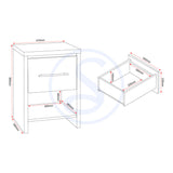 Wooden Bedroom Furniture Set - Seville