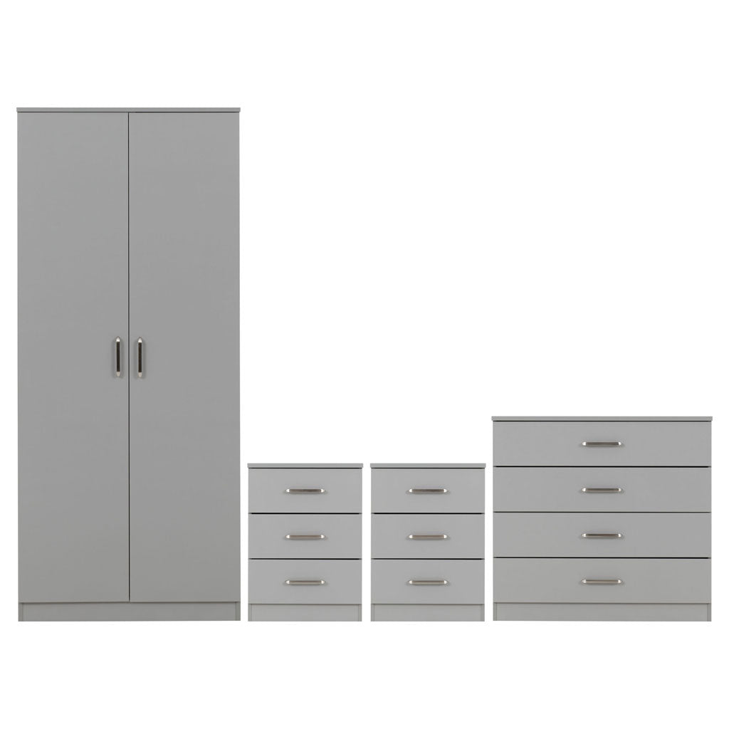 Wooden Bedroom Furniture Set With 2 Doors Wardrobe - Dakota
