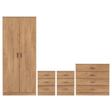 Wooden Bedroom Furniture Set With 2 Doors Wardrobe - Dakota