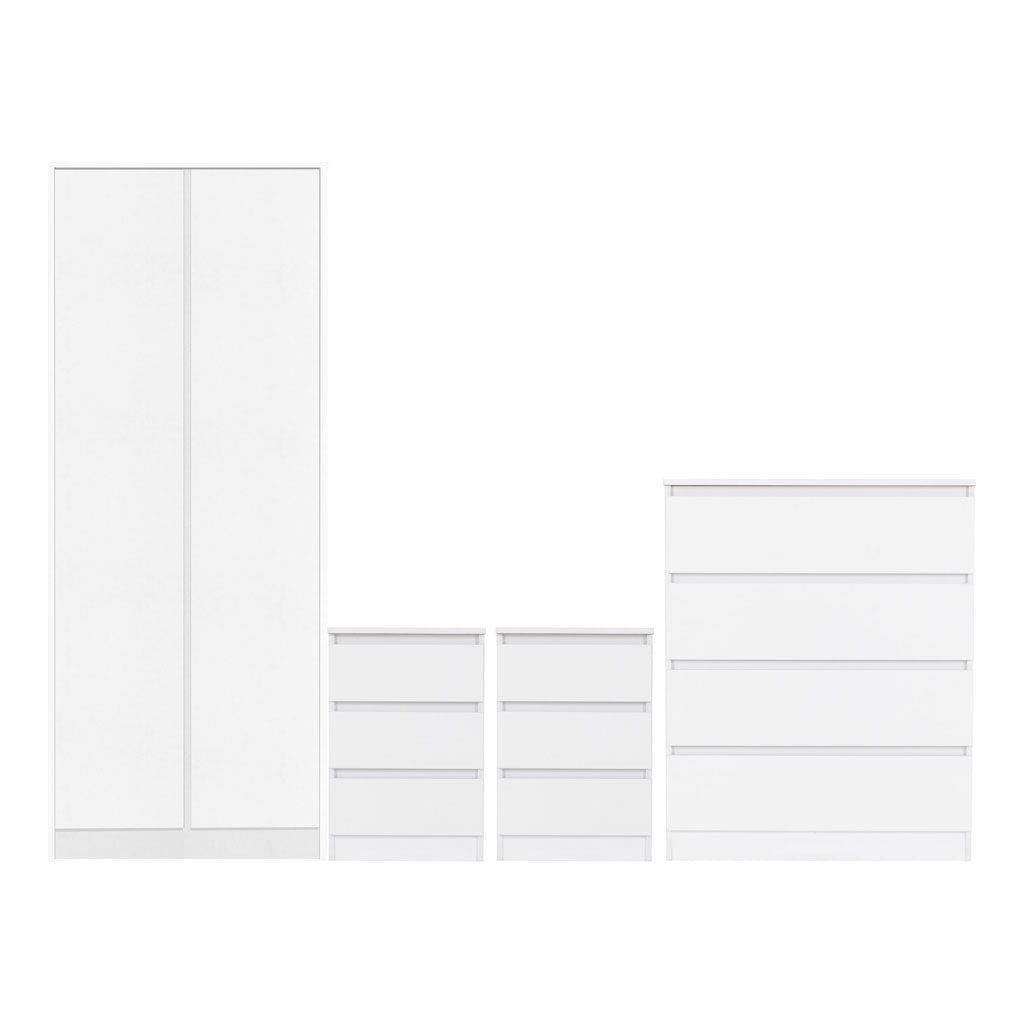 Wooden Bedroom Furniture Set With 2 Doors Wardrobe - Malvern