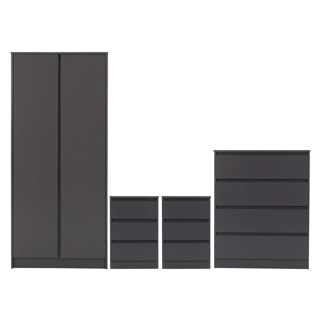 Wooden Bedroom Furniture Set With 2 Doors Wardrobe - Malvern