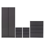 Wooden Bedroom Furniture Set With 2 Doors Wardrobe - Malvern