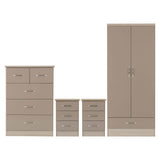 Wooden Bedroom Furniture Set With 2 Doors Wardrobe - Nevada