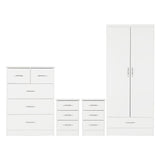 Wooden Bedroom Furniture Set With 2 Doors Wardrobe - Nevada