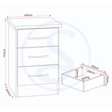 Wooden Bedroom Furniture Set With 2 Doors Wardrobe - Nevada