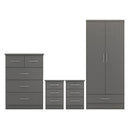 Wooden Bedroom Furniture Set With 2 Doors Wardrobe - Nevada