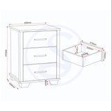 Wooden Bedroom Furniture Set With 2 Doors Wardrobe - Oliver