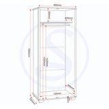 Wooden Bedroom Furniture Set With 2 Doors Wardrobe - Oliver