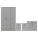Wooden Bedroom Furniture Set With 3 Doors Wardrobe - Dakota