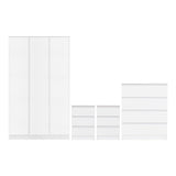 Wooden Bedroom Furniture Set With 3 Doors Wardrobe - Malvern