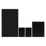 Wooden Bedroom Furniture Set With 3 Doors Wardrobe - Malvern