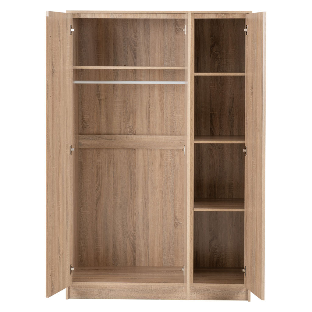 Wooden Bedroom Furniture Set With 3 Doors Wardrobe - Malvern