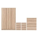 Wooden Bedroom Furniture Set With 3 Doors Wardrobe - Malvern