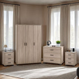 Wooden Bedroom Furniture Set With 3 Doors Wardrobe - Oliver