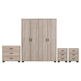 Wooden Bedroom Furniture Set With 4 Doors Wardrobe - Oliver