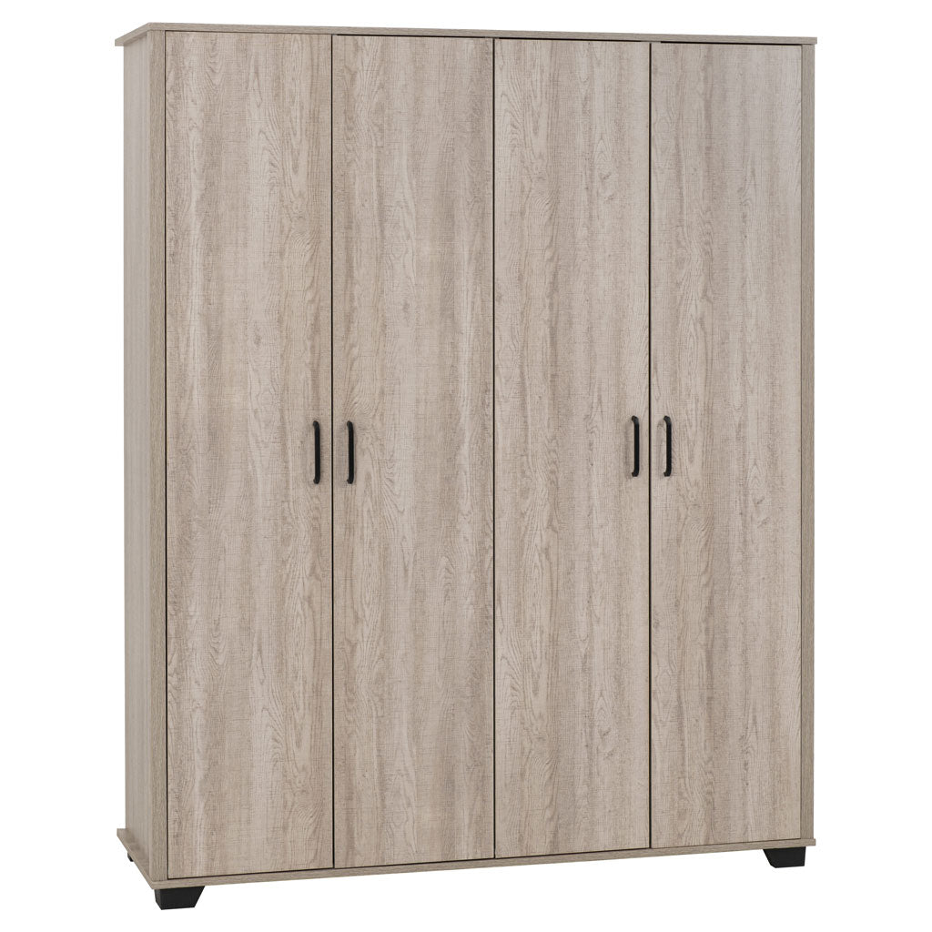 Wooden Bedroom Furniture Set With 4 Doors Wardrobe - Oliver