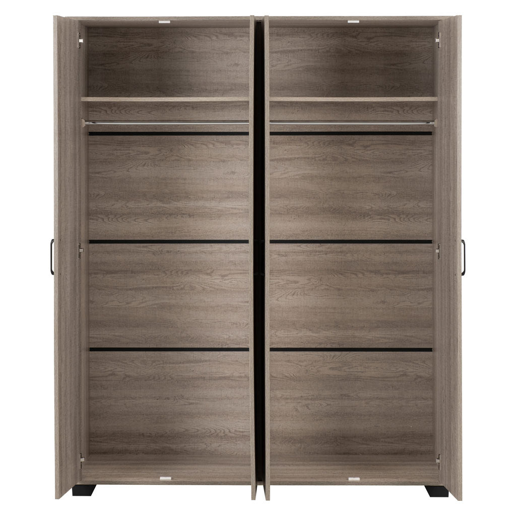 Wooden Bedroom Furniture Set With 4 Doors Wardrobe - Oliver