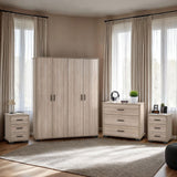 Wooden Bedroom Furniture Set With 4 Doors Wardrobe - Oliver