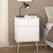 Wooden Bedside Cabinet With 1 Door And 1 Drawer - Cumbria