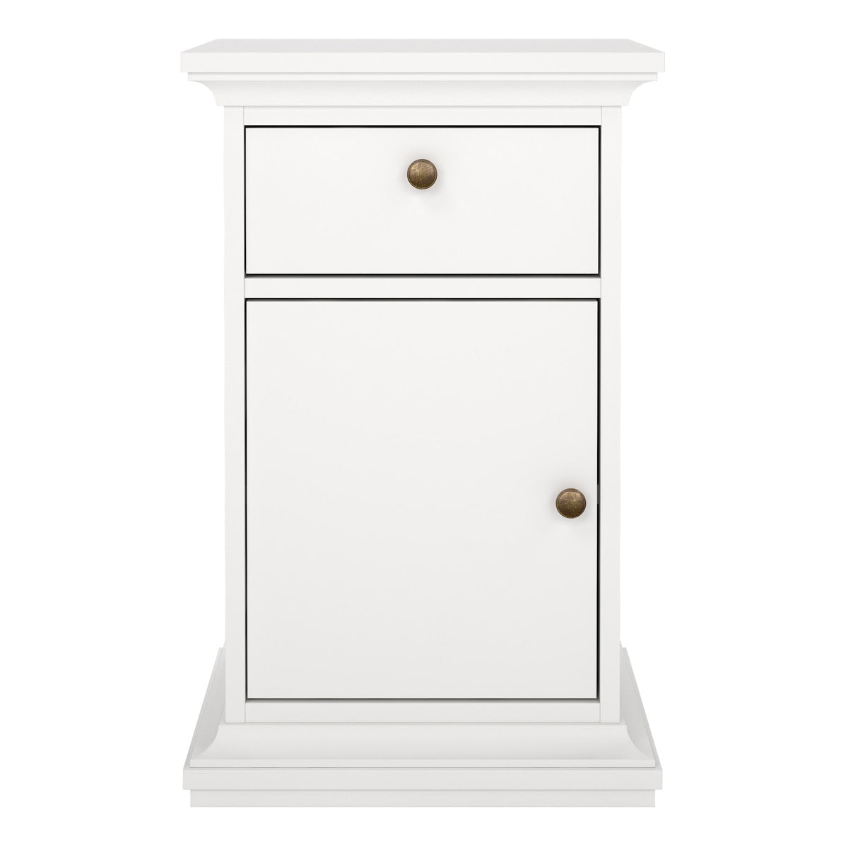 Wooden Bedside cabinet With 1 Door And 1 Drawer - Paris