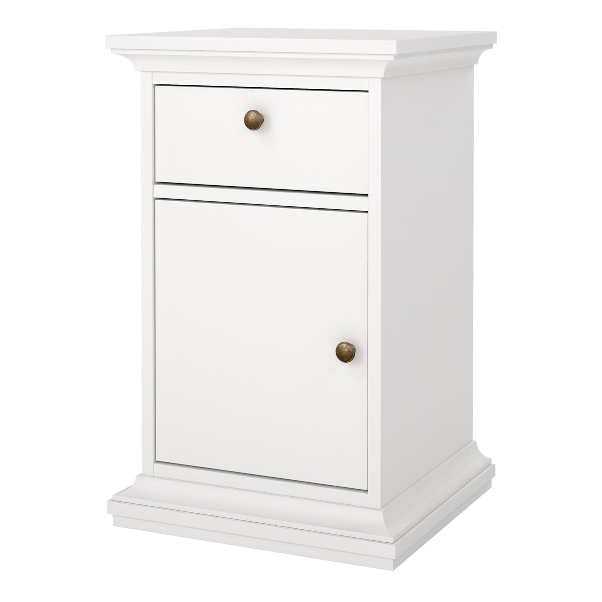 Wooden Bedside cabinet With 1 Door And 1 Drawer - Paris