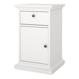Wooden Bedside cabinet With 1 Door And 1 Drawer - Paris