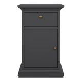 Wooden Bedside cabinet With 1 Door And 1 Drawer - Paris