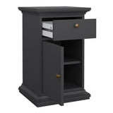 Wooden Bedside cabinet With 1 Door And 1 Drawer - Paris