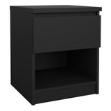 Wooden Bedside Cabinet With 1 Drawer And 1 Shelf - Naia