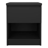 Wooden Bedside Cabinet With 1 Drawer And 1 Shelf - Naia