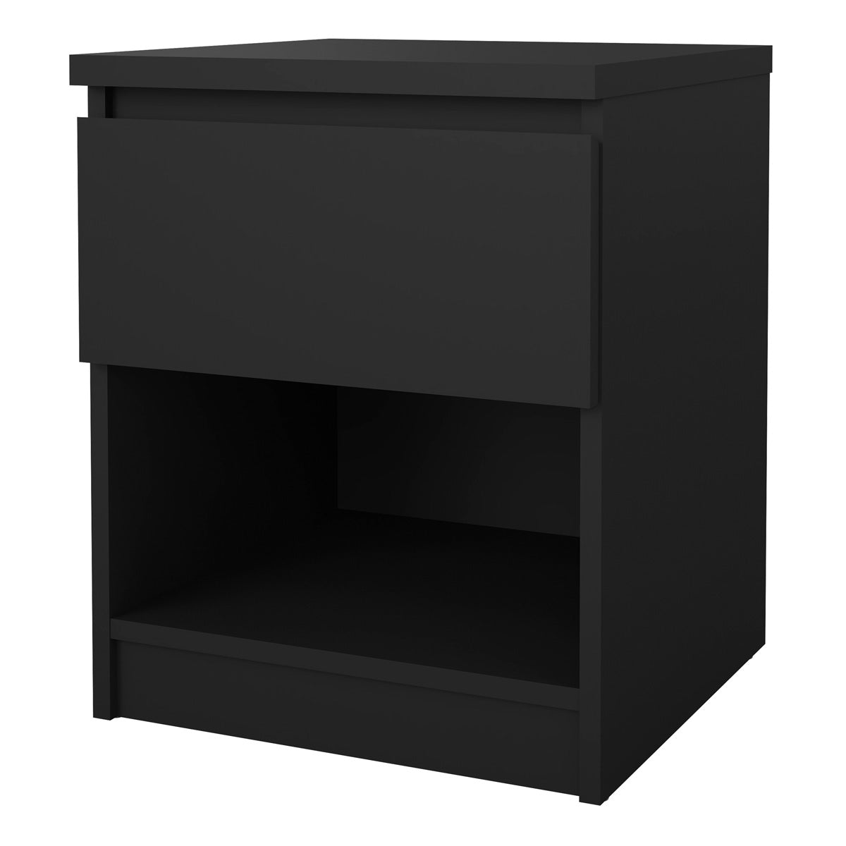 Wooden Bedside Cabinet With 1 Drawer And 1 Shelf - Naia