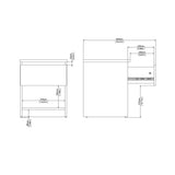 Wooden Bedside Cabinet With 1 Drawer And 1 Shelf - Naia