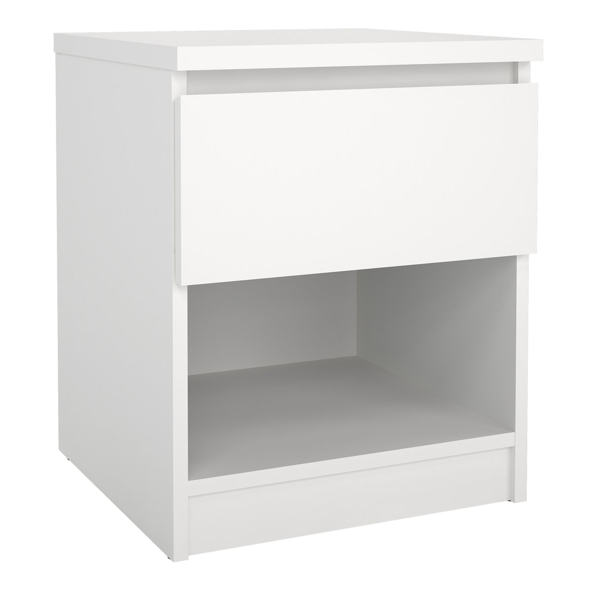 Wooden Bedside Cabinet With 1 Drawer And 1 Shelf - Naia