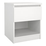 Wooden Bedside Cabinet With 1 Drawer And 1 Shelf - Naia