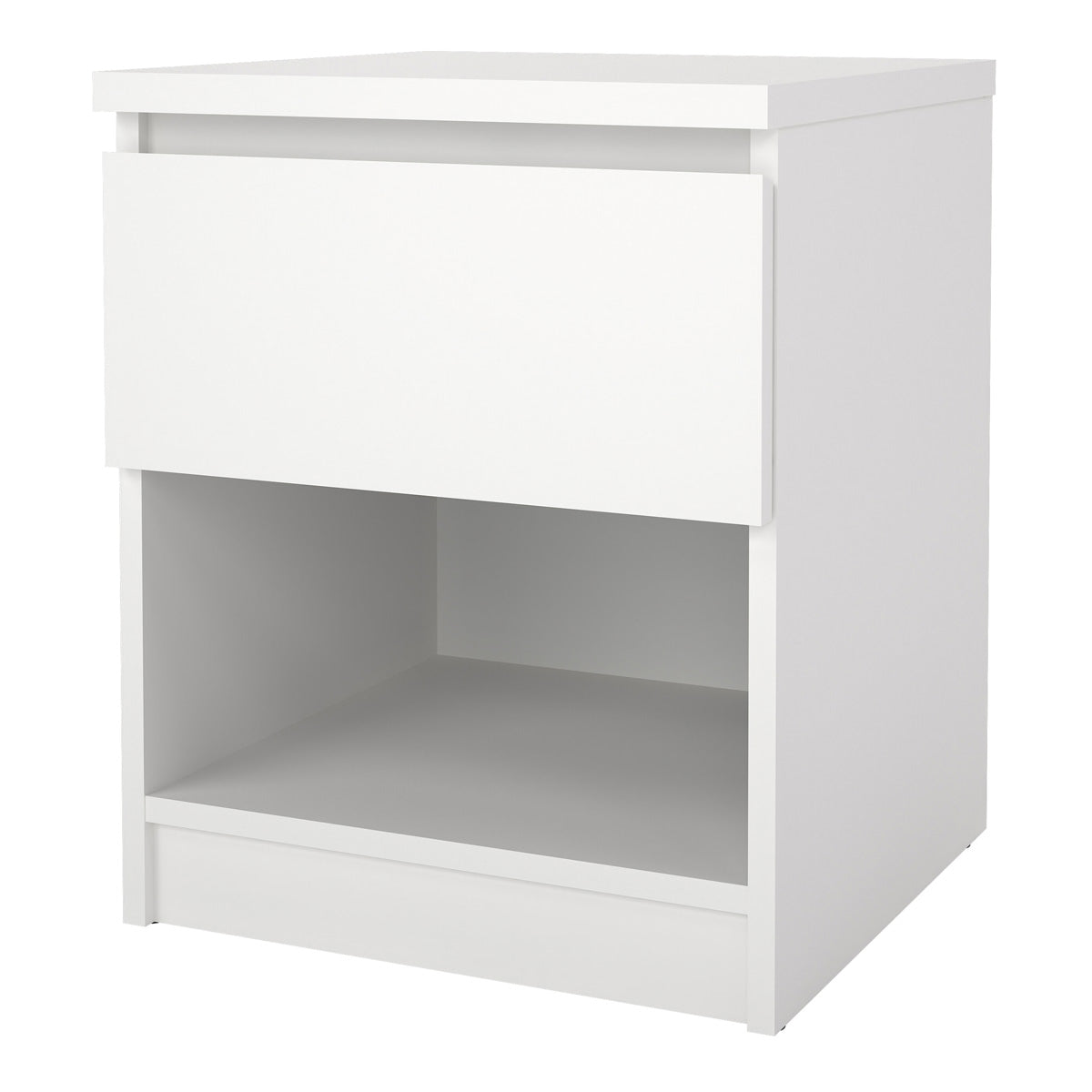 Wooden Bedside Cabinet With 1 Drawer And 1 Shelf - Naia