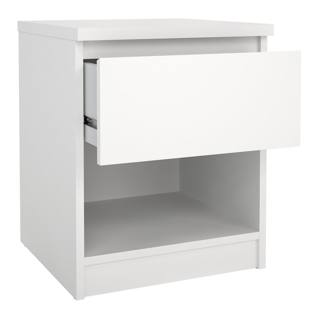 Wooden Bedside Cabinet With 1 Drawer And 1 Shelf - Naia