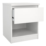 Wooden Bedside Cabinet With 1 Drawer And 1 Shelf - Naia