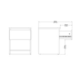 Wooden Bedside Cabinet With 1 Drawer And 1 Shelf - Naia
