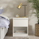 Wooden Bedside Cabinet With 1 Drawer And 1 Shelf - Naia