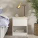 Wooden Bedside Cabinet With 1 Drawer And 1 Shelf - Naia