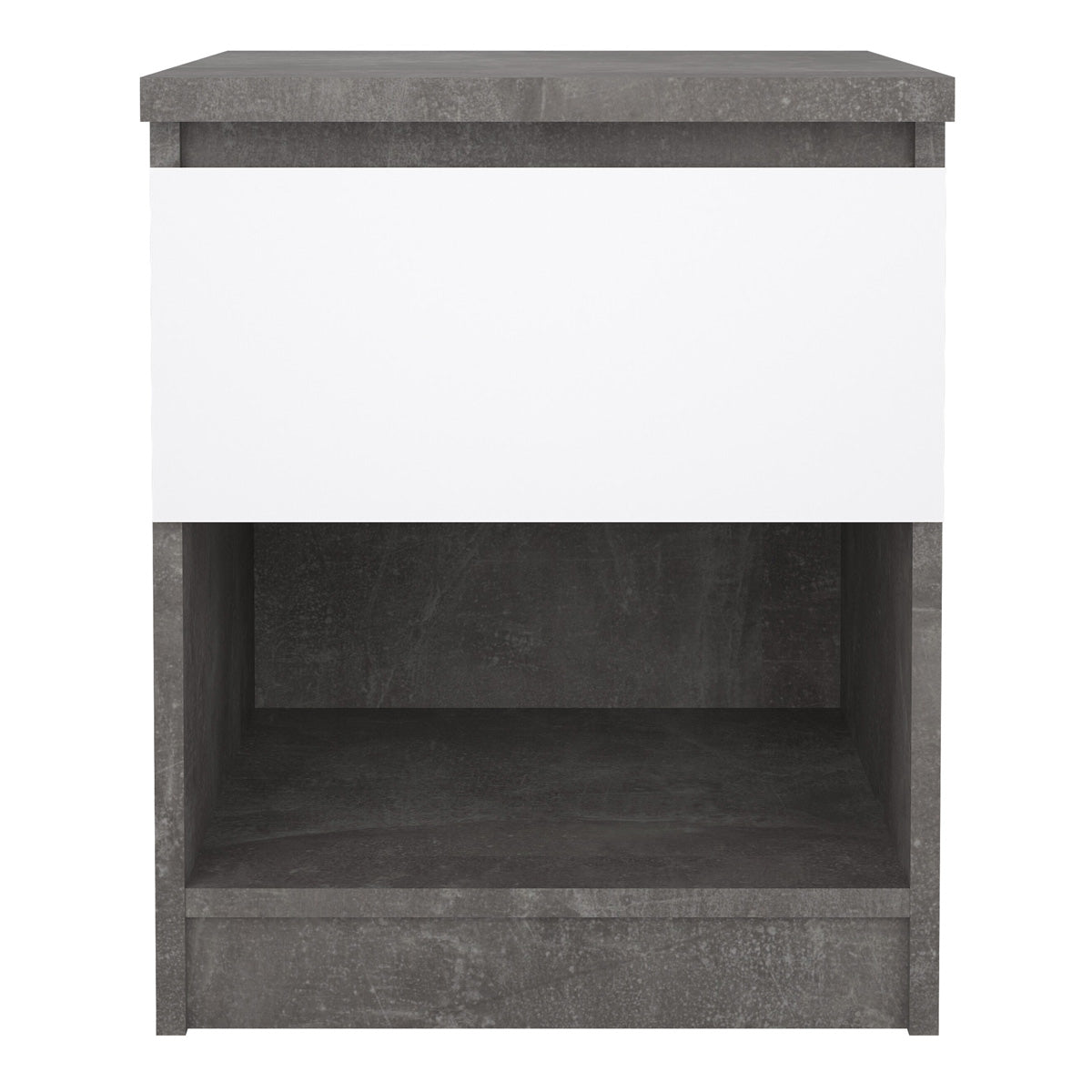 Wooden Bedside Cabinet With 1 Drawer And 1 Shelf - Naia
