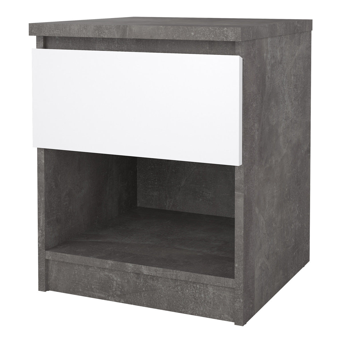 Wooden Bedside Cabinet With 1 Drawer And 1 Shelf - Naia