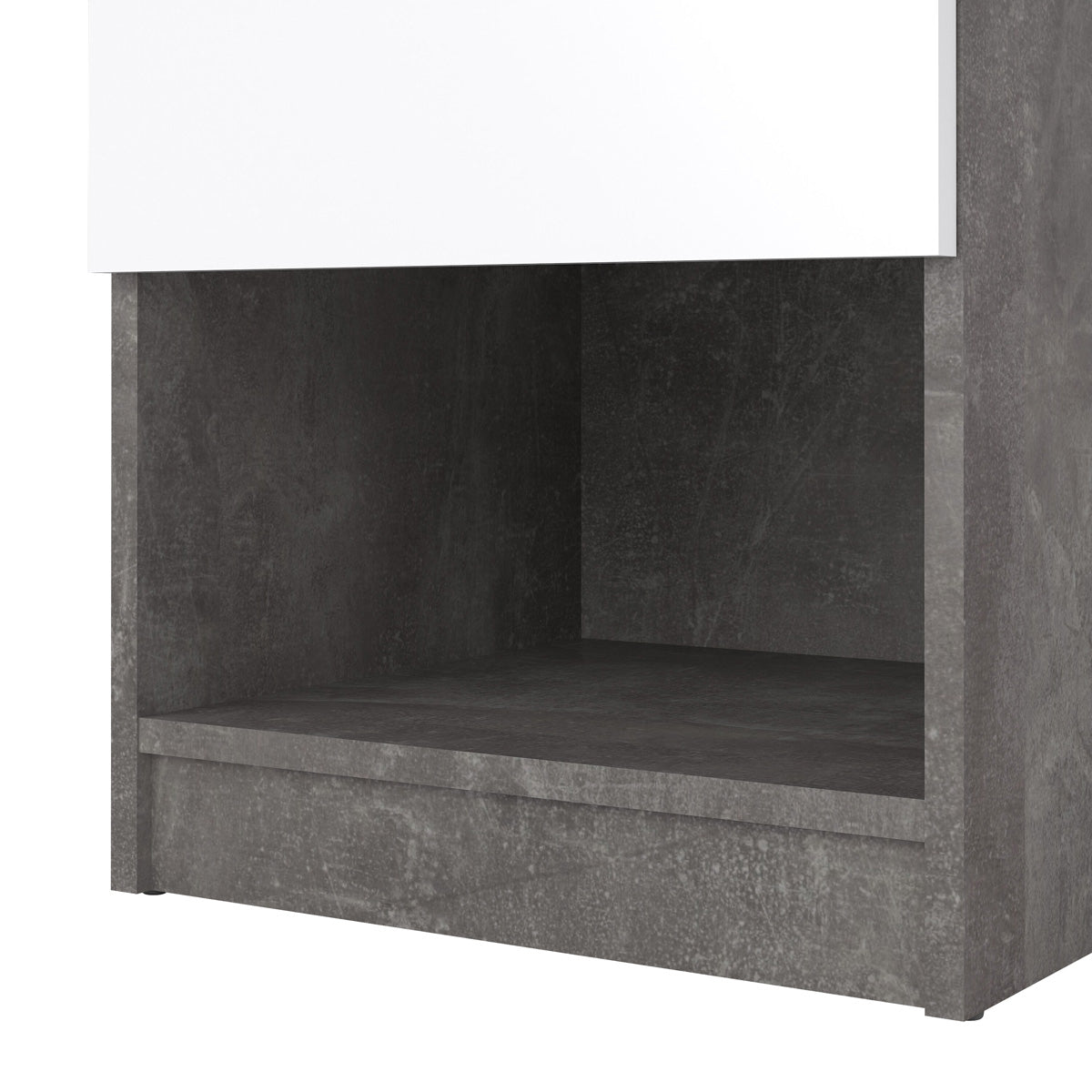 Wooden Bedside Cabinet With 1 Drawer And 1 Shelf - Naia